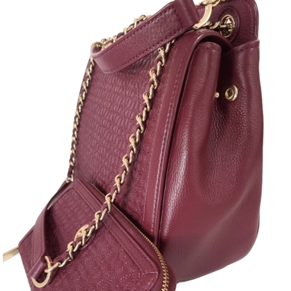 ✅️ SOLD ✅️ TORY BURCH Marion Leather Wallet & Quilted Bag Convertible Crossbody - Picture 4 of 7